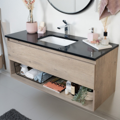 Lavamanos Zart S 90x47 Negro Tebas 20 mm