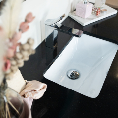 Lavamanos Zart S 140x50 Negro Tebas 20 mm