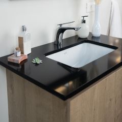 Lavamanos Zart S 80x47 Negro Tebas 20 mm